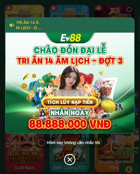 EV88 đẳng cấp sòng bài thượng lưu